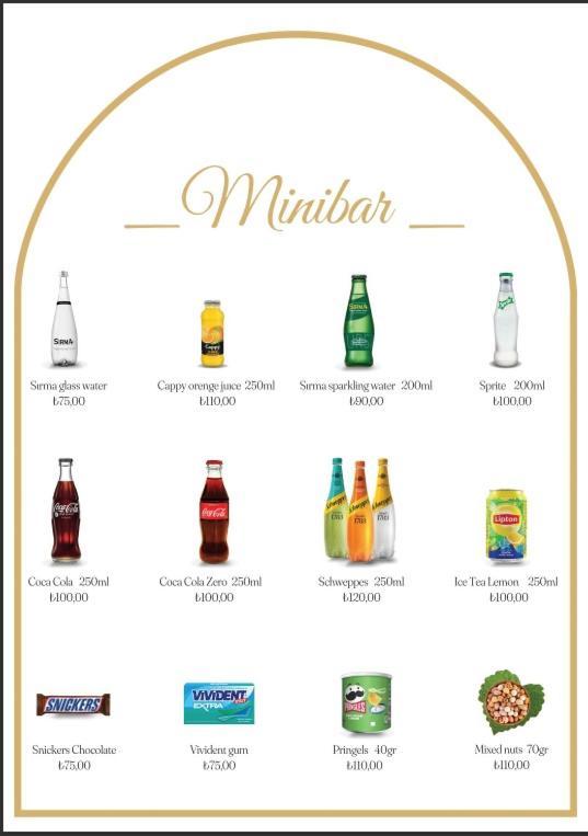 Han 1772 Hotel Isztambul Kültér fotó Soft drinks menu