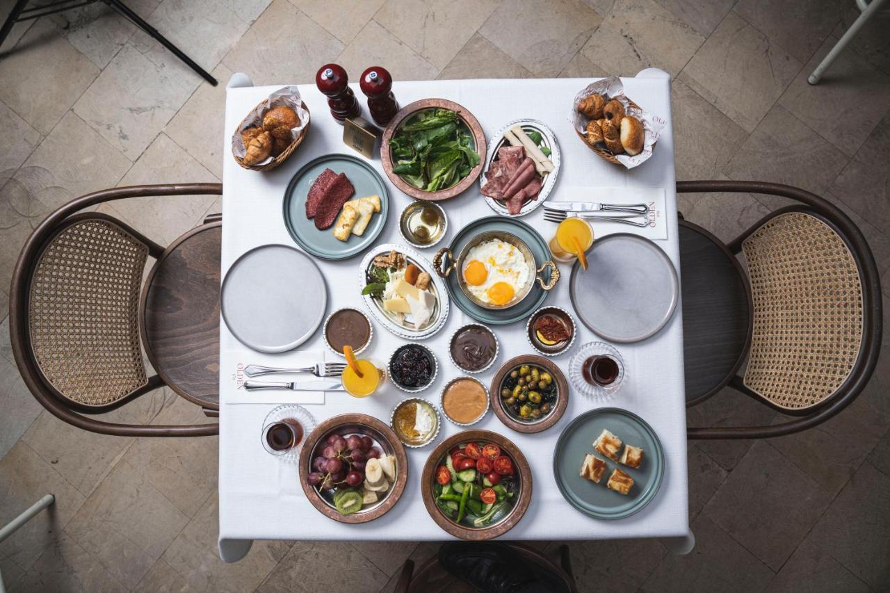 Han 1772 Hotel Isztambul Kültér fotó A traditional Turkish breakfast